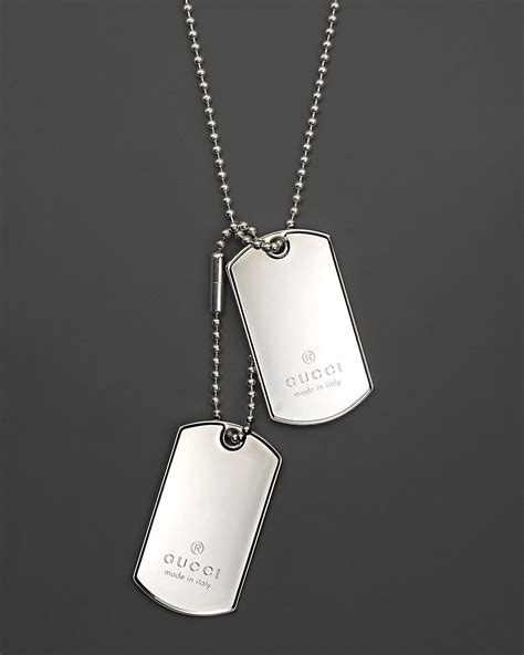 gucci dog necklace|sterling silver dog tag necklace.